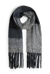 Asymmetrical Checkered Scarf Grey