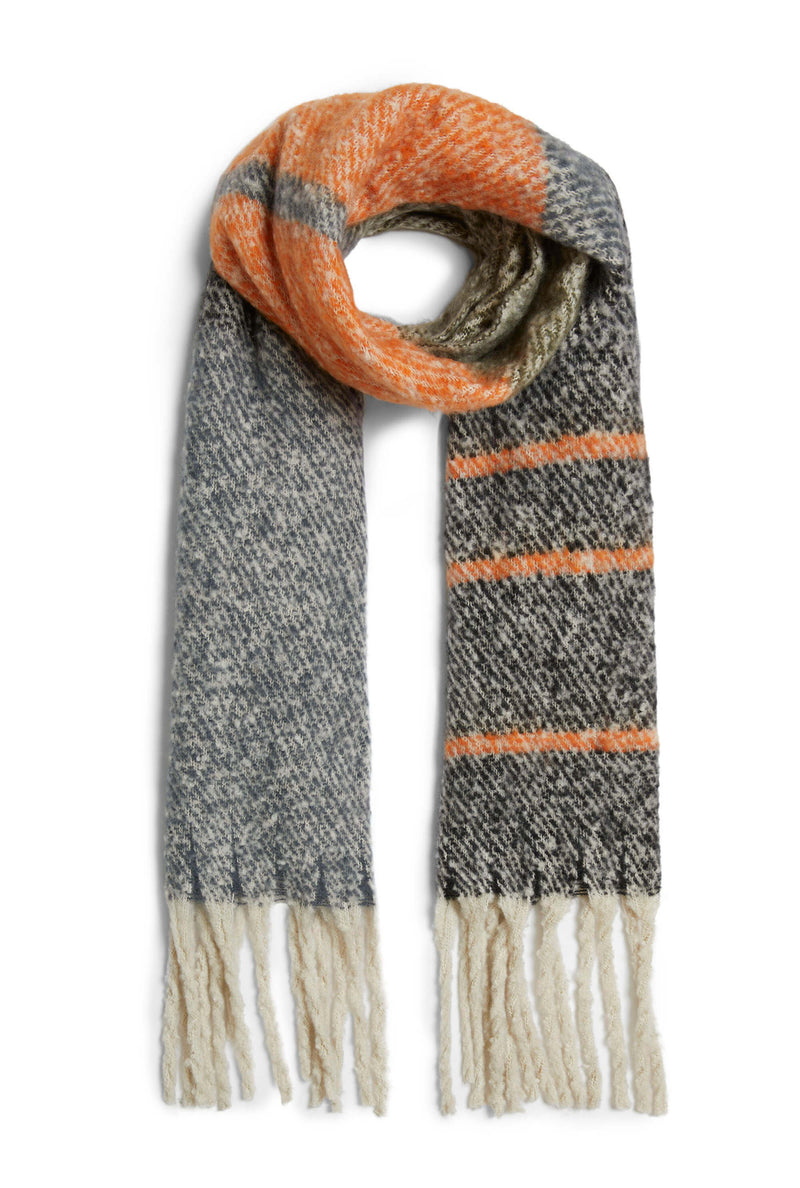 Asymmetrical Stripe Scarf Multicolour