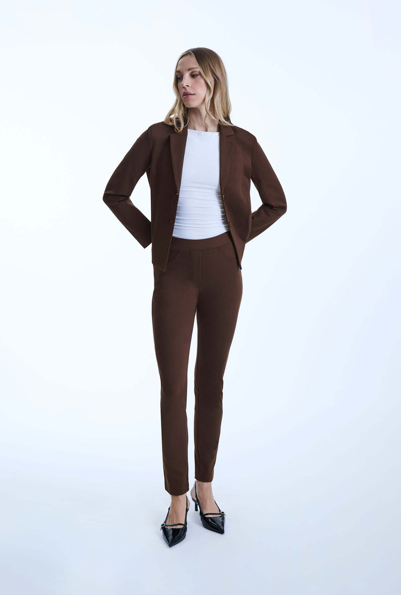 Brown Cigarette Trousers