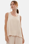 Pleated Vest Beige