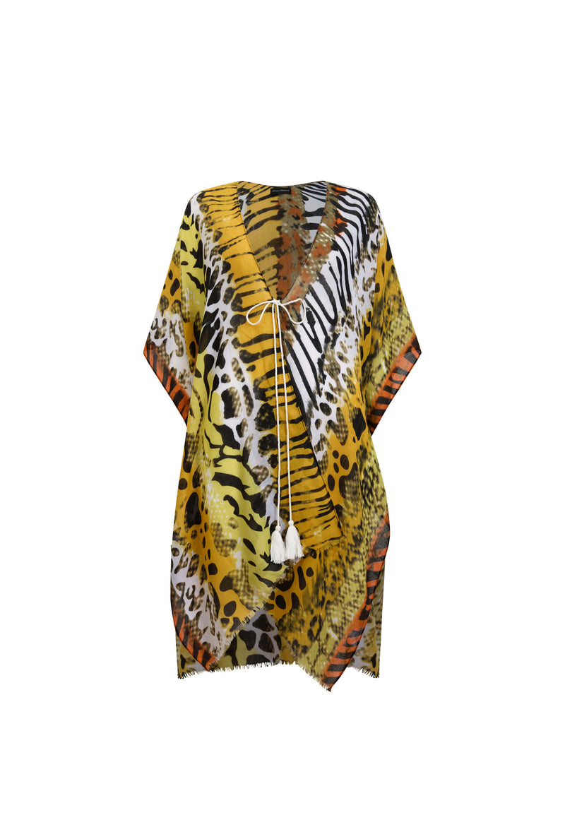 Savage Print Kaftan Yellow