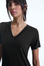 V-neck Black T-shirt