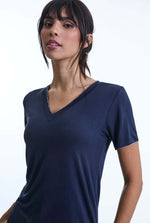 V-neck Denim T-shirt