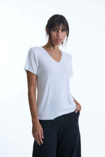 V-neck White T-shirt