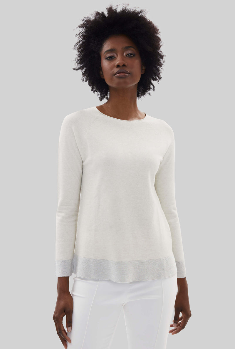 Lurex Detail Jumper Cream