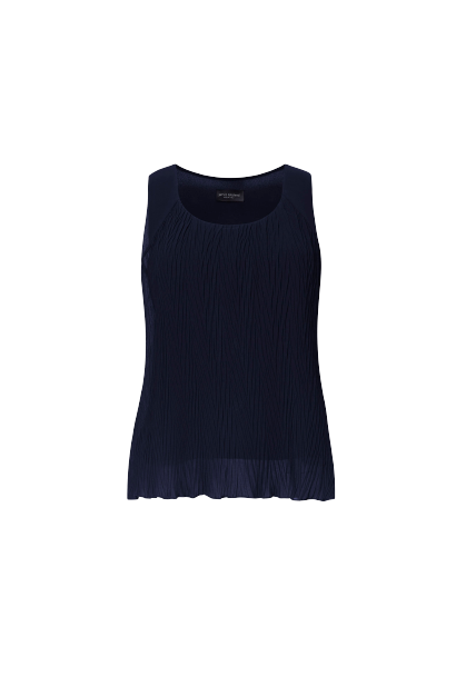 Pleated Vest Navy