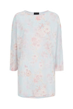 Light Blue Floral Printed James Lakeland Long-Sleeve Batwing Top