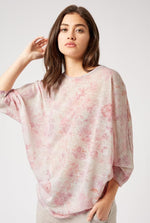 Pink Floral Printed James Lakeland Batwing Top