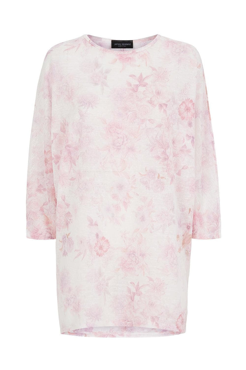 Pink Floral Printed James Lakeland Long-Sleeve Batwing Top