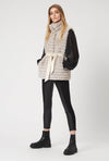 Ribbed Faux Fur Gilet with Belt - James Lakeland