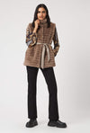 Ribbed Faux Fur Gilet with Belt - James Lakeland